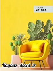 کاغذدیواری زرد تیرهs123-201066